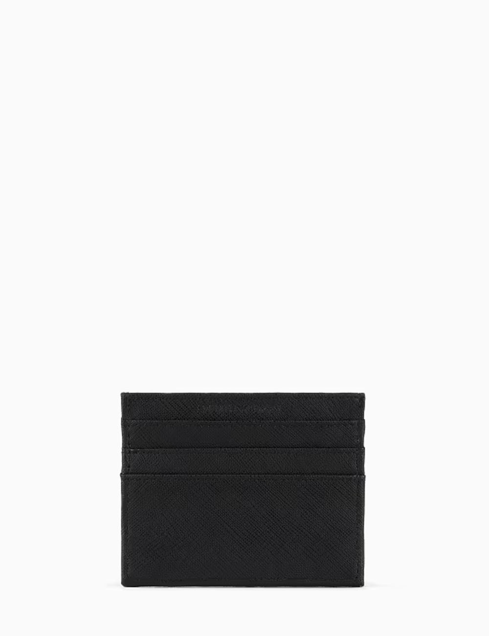 Portacarte in pelle rigenerata saffiano placchetta aquila ASV nero