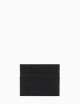 ASV regenerated Saffiano leather card holder with eagle plate black