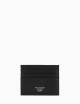ASV regenerated Saffiano leather card holder with eagle plate black