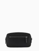 ASV regenerated Saffiano leather washbag with eagle plate black