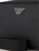 ASV regenerated Saffiano leather washbag with eagle plate black