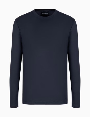 ASV Lyocell-blend jersey jumper navy blue