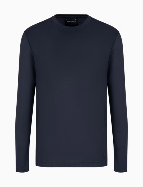 ASV Lyocell-blend jersey jumper navy blue