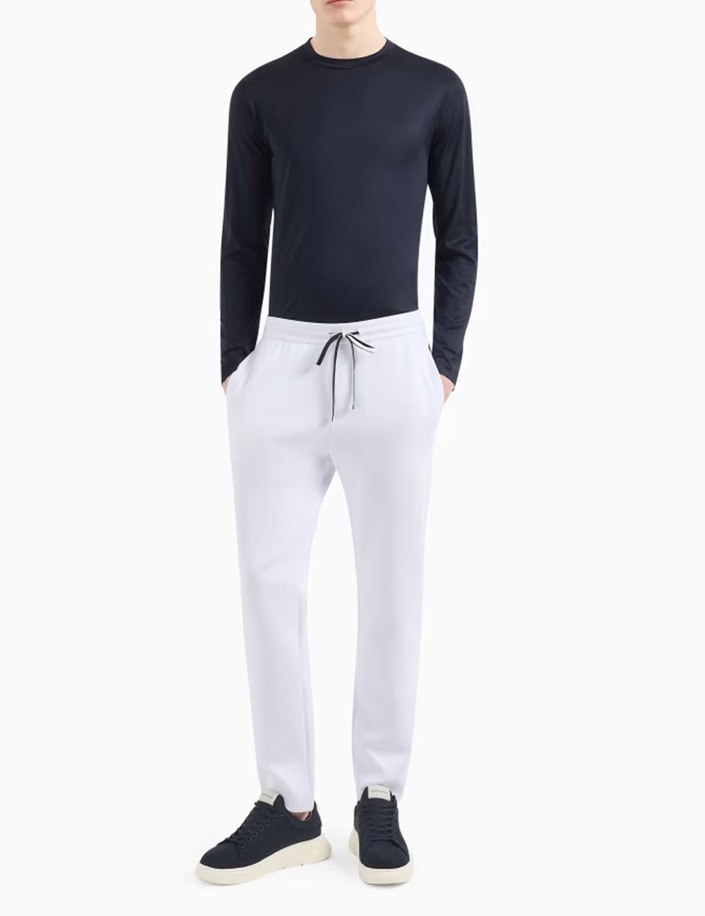 ASV Lyocell-blend jersey jumper navy blue