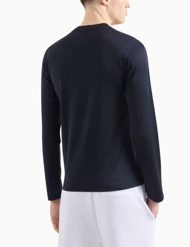 Maglia in jersey misto lyocell ASV blu navy