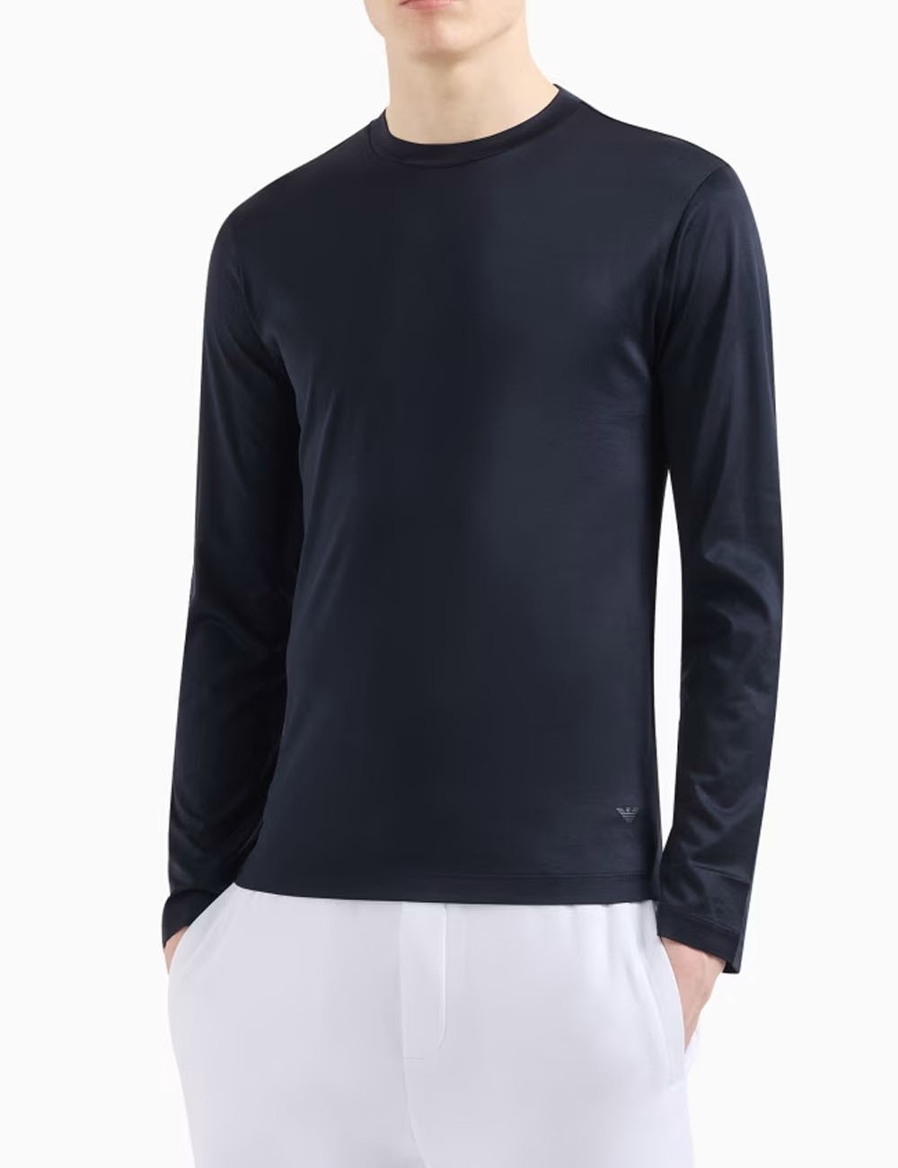 ASV Lyocell-blend jersey jumper navy blue