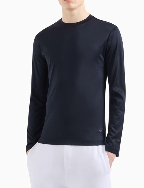Maglia in jersey misto lyocell ASV blu navy
