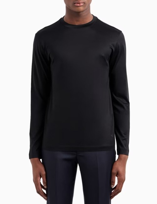 ASV Lyocell-blend jersey jumper black