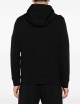 Felpa in cotone con logo nera