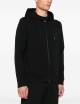 Logo cotton hoodie black