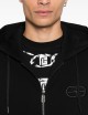 Logo cotton hoodie black