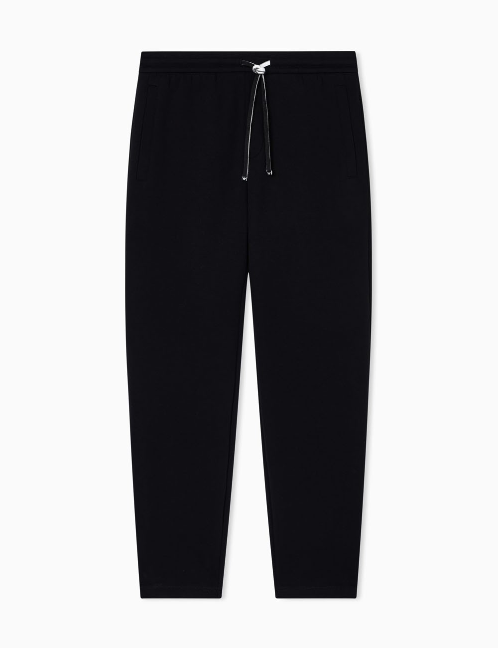 Double-jersey joggers with eagle logo patch black