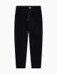 Double-jersey joggers with eagle logo patch black