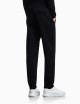 Double-jersey joggers with eagle logo patch black