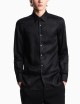 Jacquard Lyocell shirt with all-over eagles black
