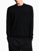 Maglione in lana vergine rasata con patch aquila black