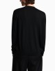 Maglione in lana vergine rasata con patch aquila black
