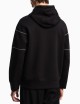 Double-jersey hooded sweatshirt with 3D-effect logo black