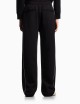Double-jersey trousers with piping black