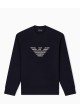 Felpa con maxi ricamo in double jersey ASV blu navy
