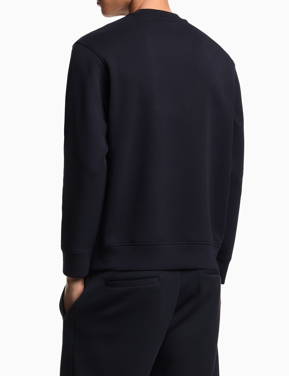 Felpa con maxi ricamo in double jersey ASV blu navy