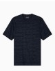T-shirt con logo flock all over in jersey misto lyocell ASV blu navy