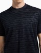 T-shirt con logo flock all over in jersey misto lyocell ASV blu navy
