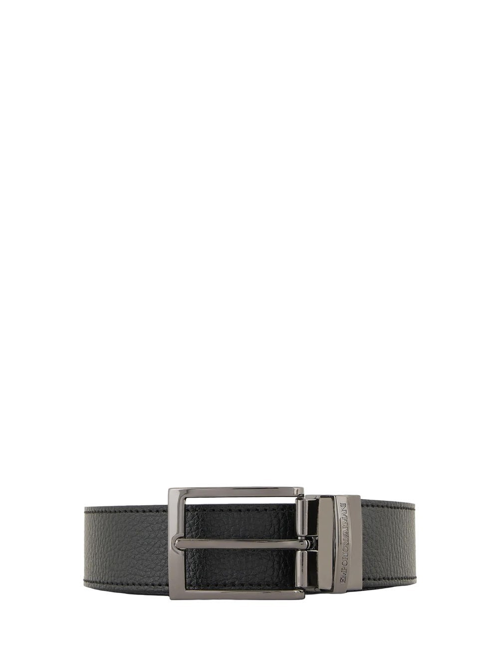 Cintura reversibile in pelle nera
