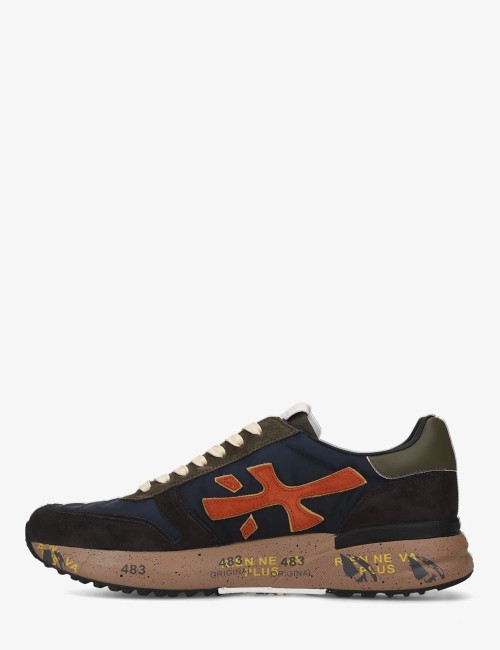 SNEAKERS MICK 7721 BLUE DARK BROWN