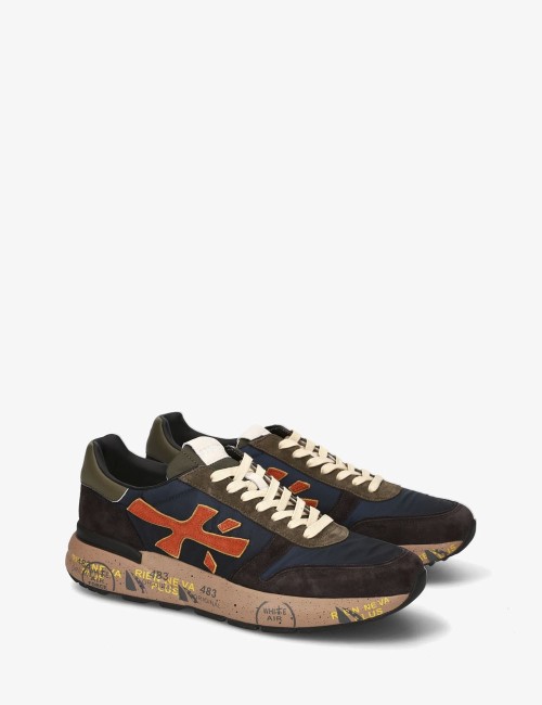 SNEAKERS MICK 7721 BLU MARRONE SCURO