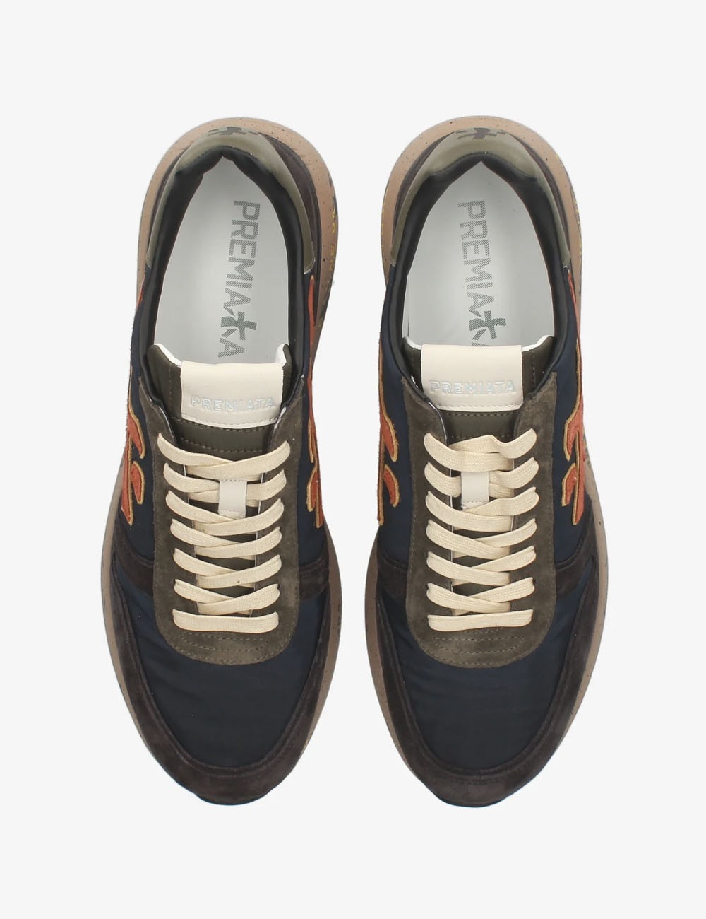 SNEAKERS MICK 7721 BLUE DARK BROWN