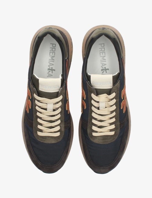 SNEAKERS MICK 7721 BLUE DARK BROWN