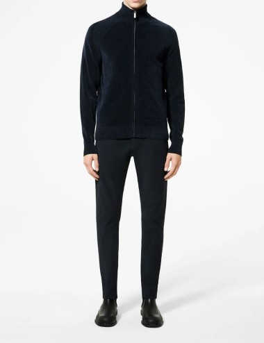 Velvet Full Zip Knit blue black
