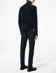 Dolcevita Velvet Full Zip Knit blue black