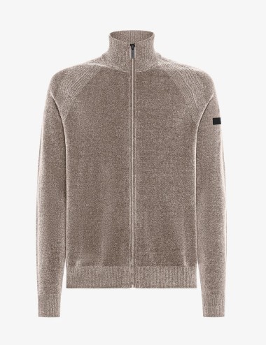Velvet Full Zip Knit tabacco