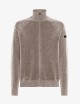 Dolcevita Velvet Full Zip Knit tabacco