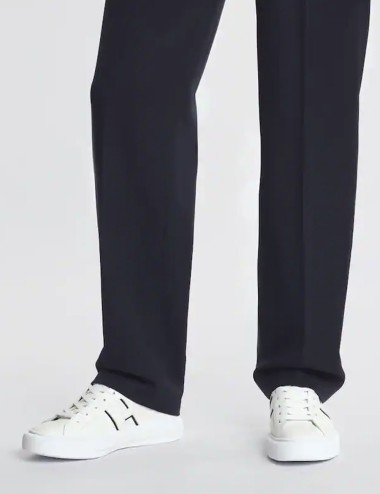 Sneakers in pelle H691 Bianco Nero