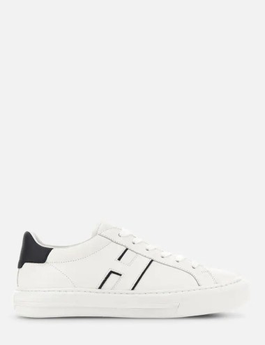 Sneakers in pelle H691 Bianco Nero