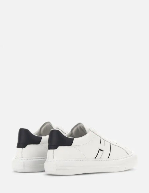 Sneakers in pelle H691 Bianco Nero
