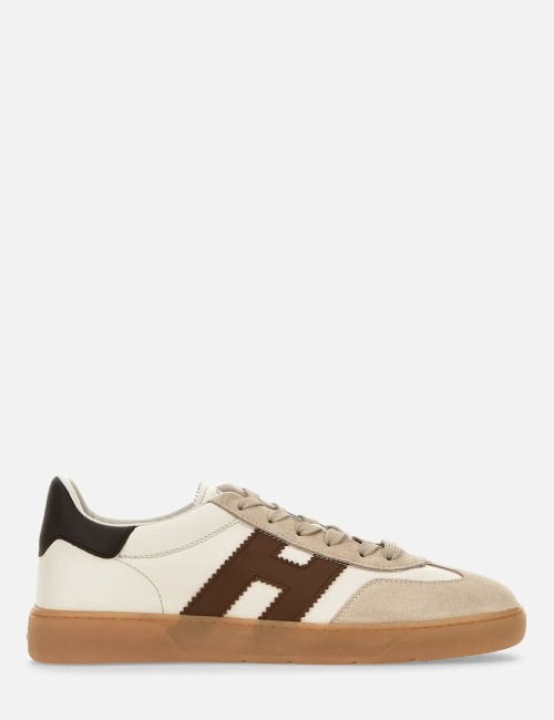 Sneakers in pelle Cool Ivory Beige Brown