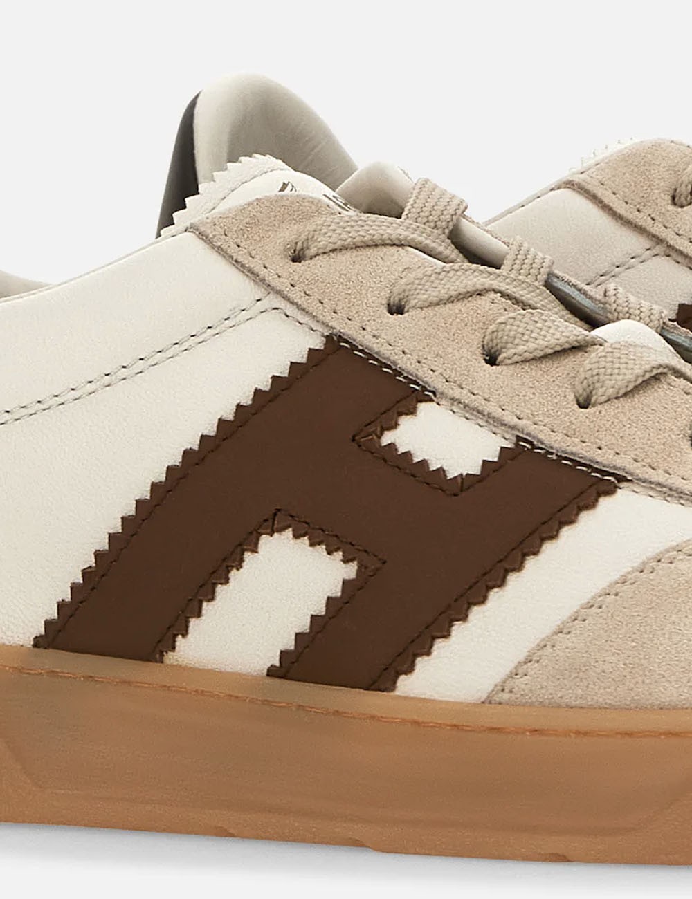 Sneakers in pelle Cool Ivory Beige Brown