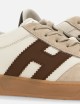 Sneakers in leather Cool Ivory Beige Brown