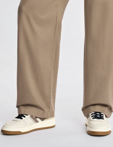 Sneakers in suede H630 Ivory Brown Beige