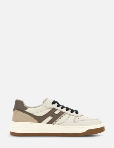 Sneakers in suede H630 Ivory Brown Beige
