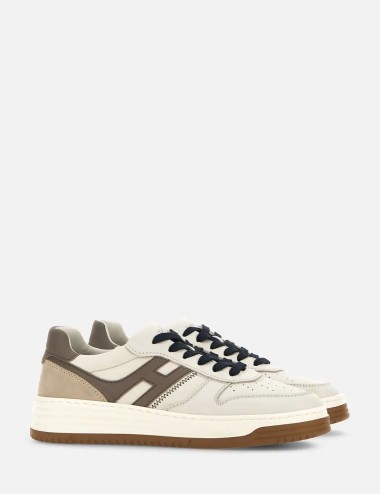 Sneakers scamosciata H630 Avorio Marrone Beige