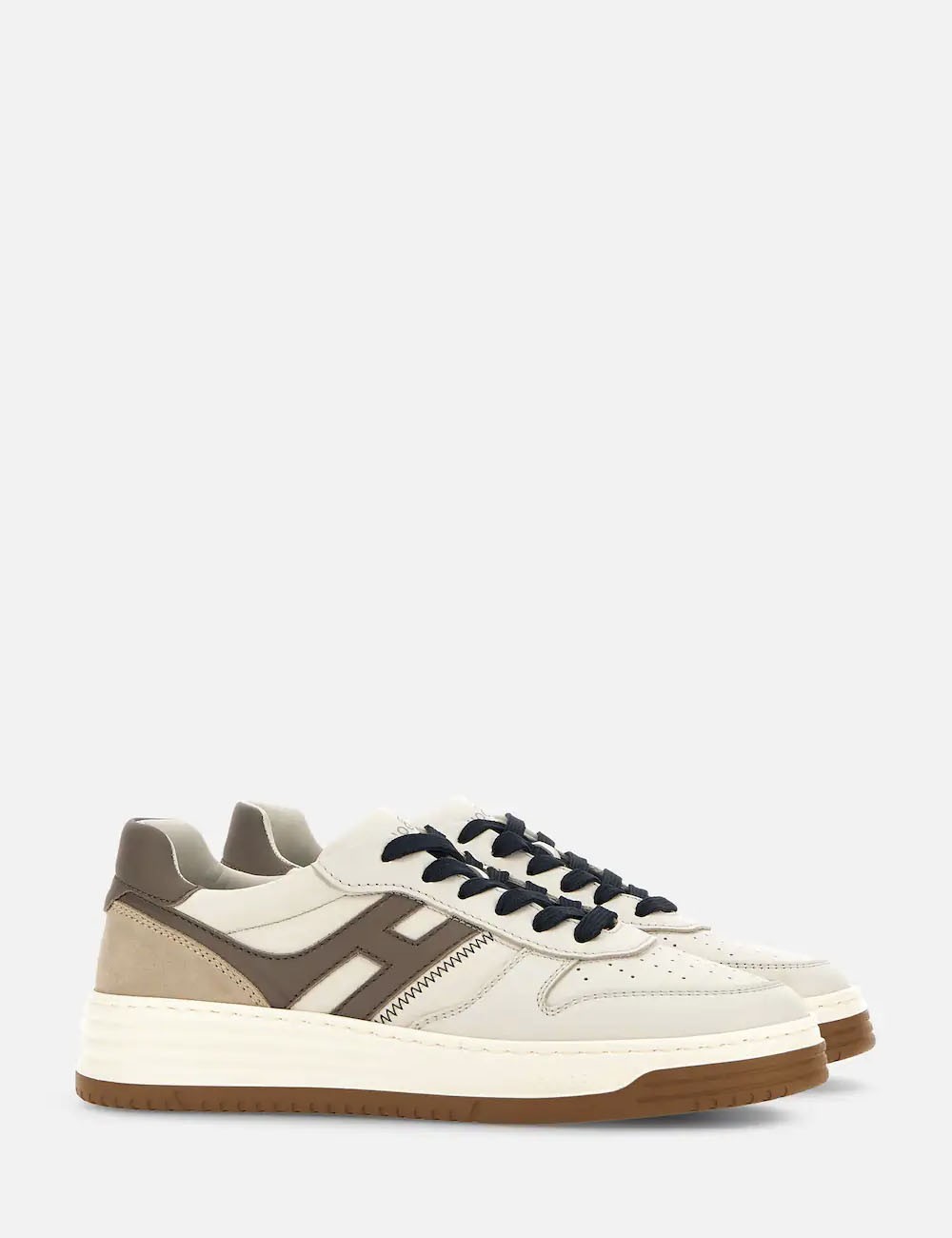 Sneakers scamosciata H630 Avorio Marrone Beige