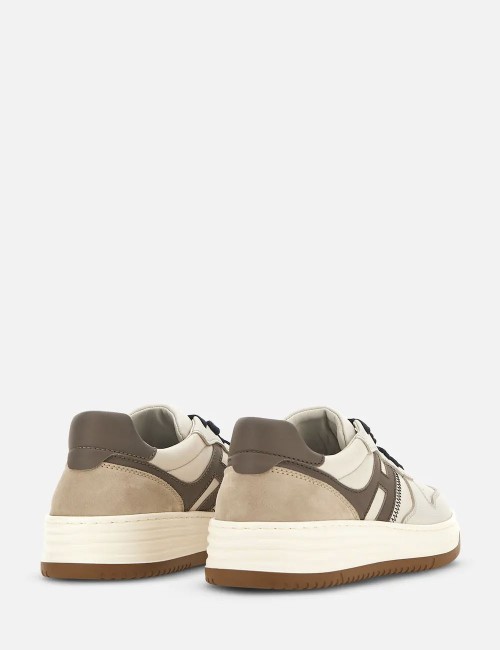 Sneakers scamosciata H630 Avorio Marrone Beige