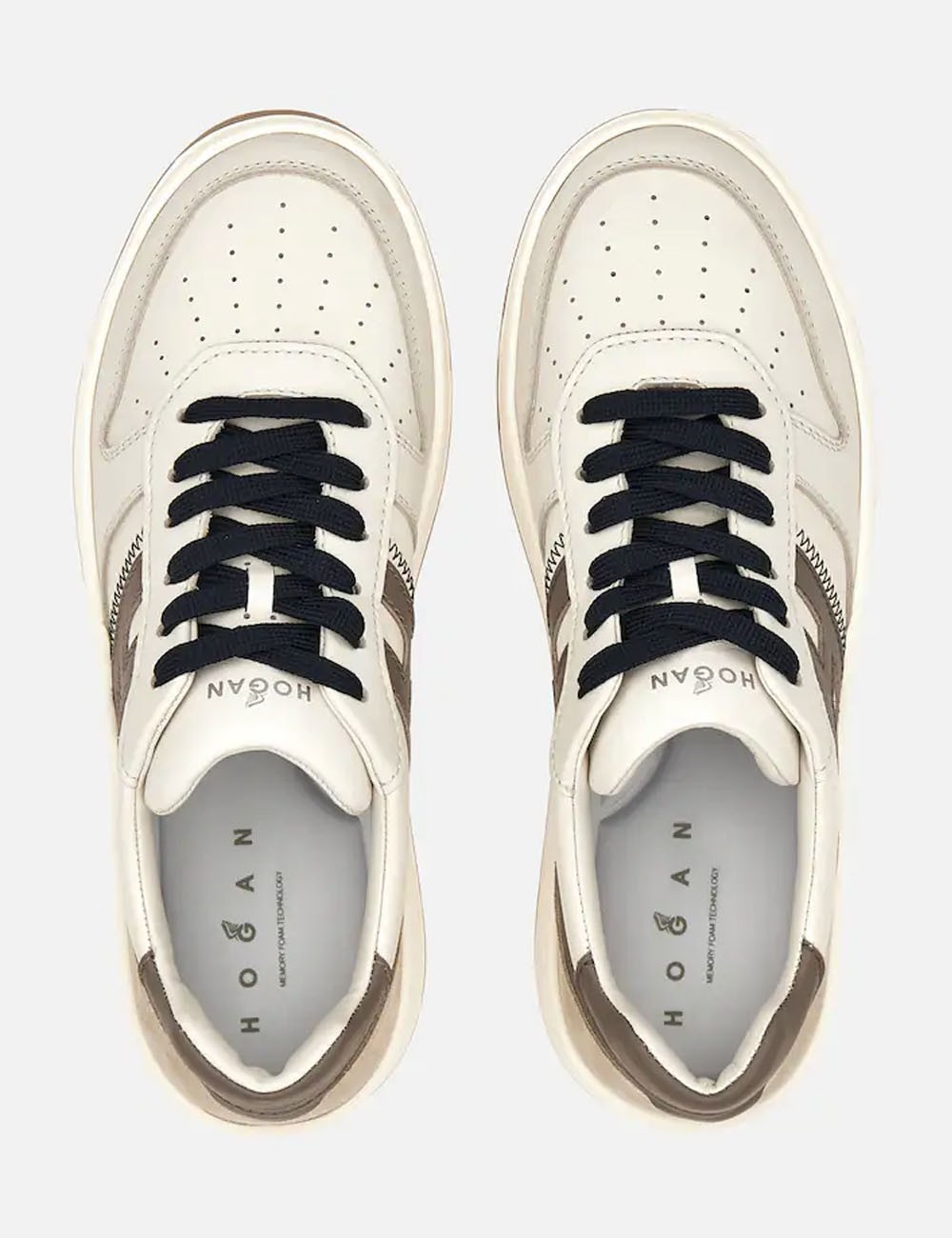 Sneakers scamosciata H630 Avorio Marrone Beige
