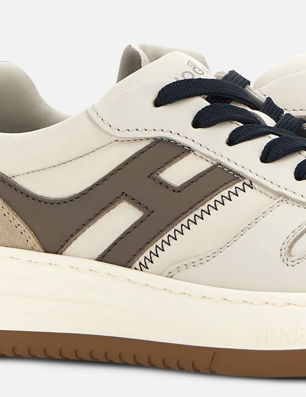 Sneakers in suede H630 Ivory Brown Beige