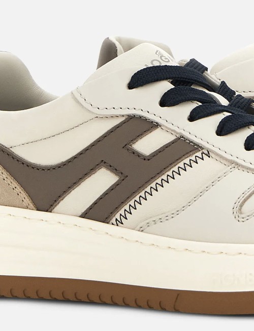 Sneakers in suede H630 Ivory Brown Beige